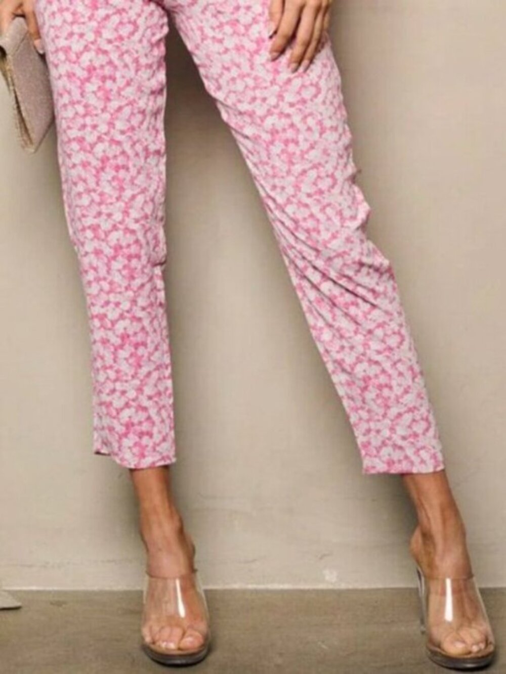 Feel in Women's Short Sleeve Floral Print Belted Jumpsuit - Picture 5 of 12